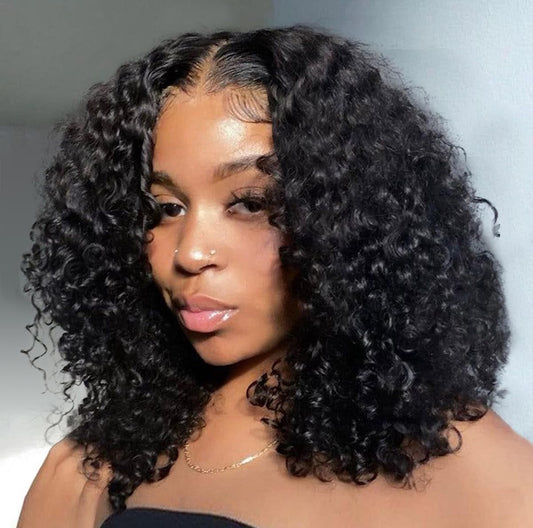 14 Inch Short Bob Wigs 13x4 Deep Wave Bob Wig Human Hair